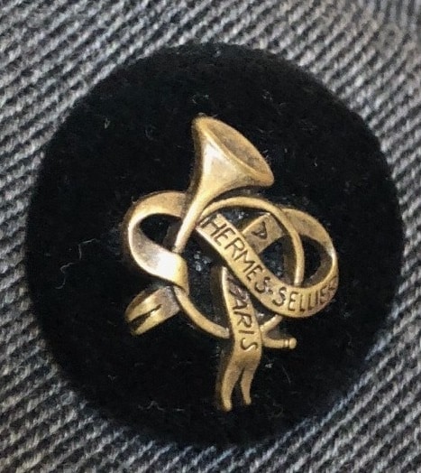 HERMES Suit Pencil Skirt Fitted Jacket Hunting Horn Buttons Rare - Image 11