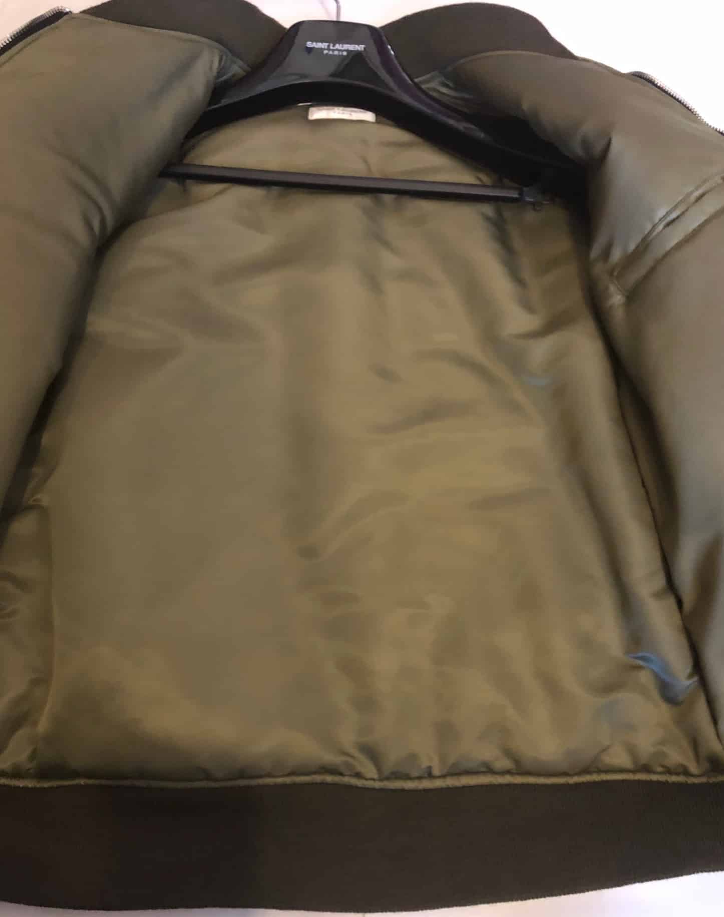 SAINT LAURENT Bomber Jacket In Kaki Nylon - Image 9