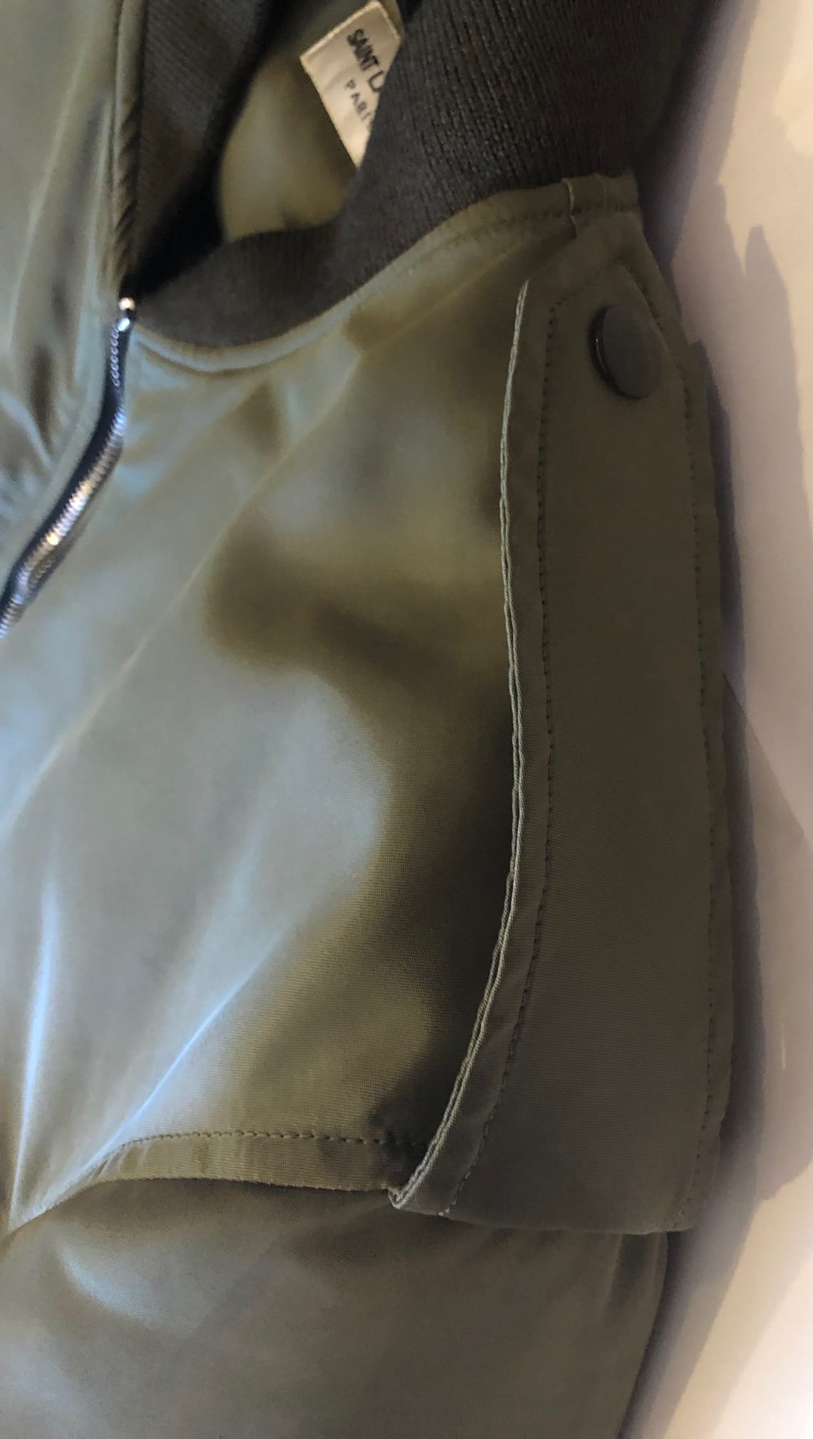 SAINT LAURENT Bomber Jacket In Kaki Nylon - Image 6