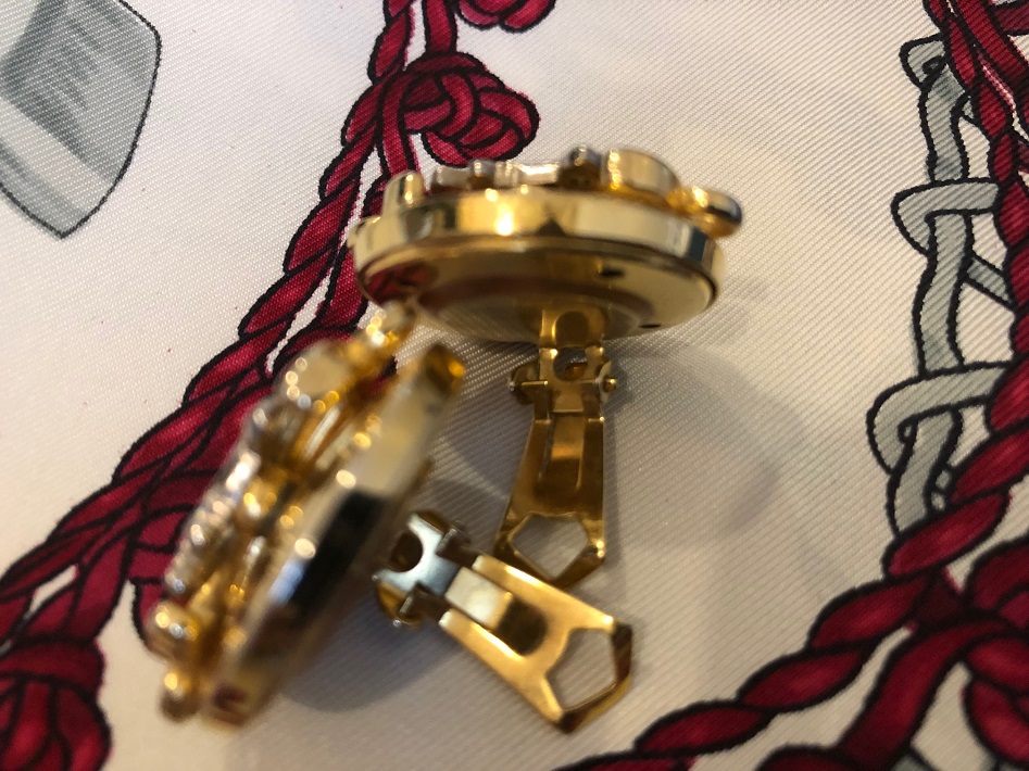 CELINE Clip Earrings Horse Carriage Logo - Image 6