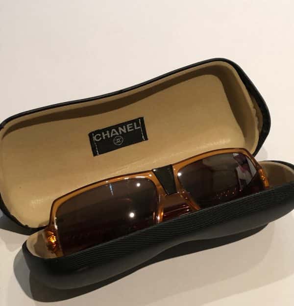 CHANEL Sunglasses Tortoise Gold-Brown