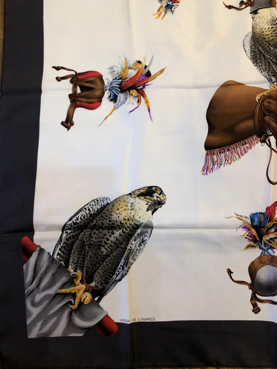 HERMES Scarf 'Chasse À Vol' - Image 8