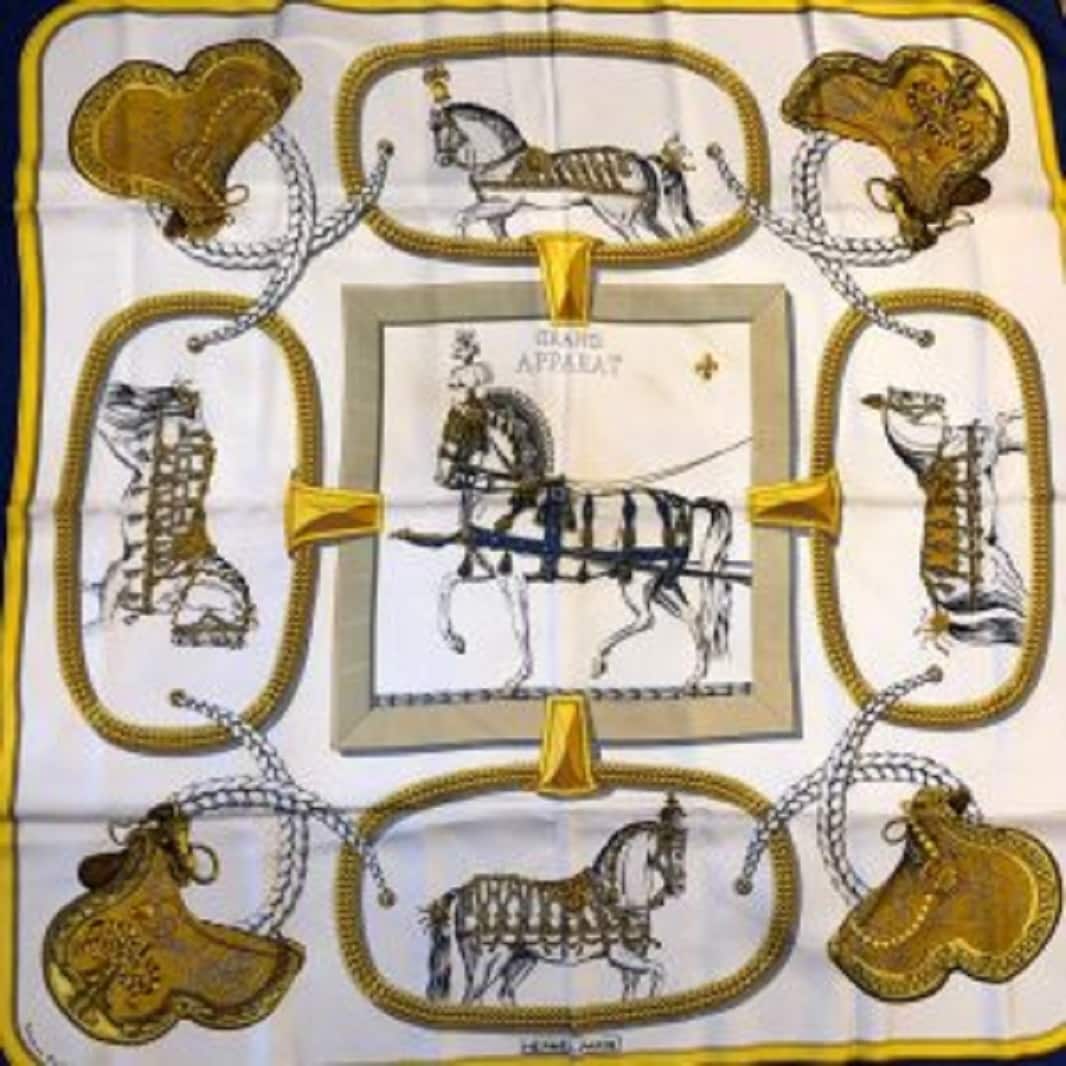 HERMES Scarf GRAND APPARAT Jacques Eudel