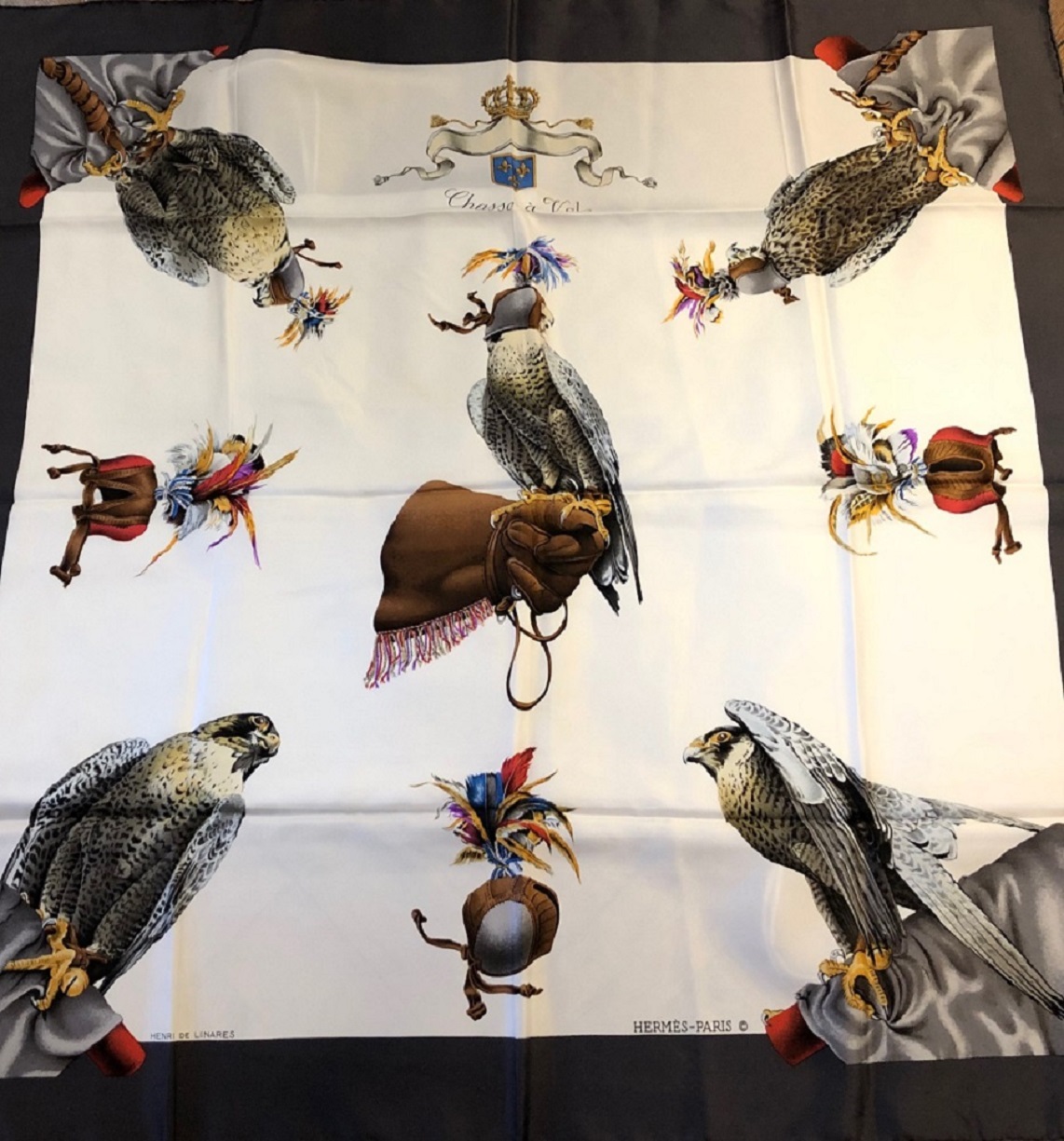 HERMES Scarf 'Chasse À Vol' - Image 3