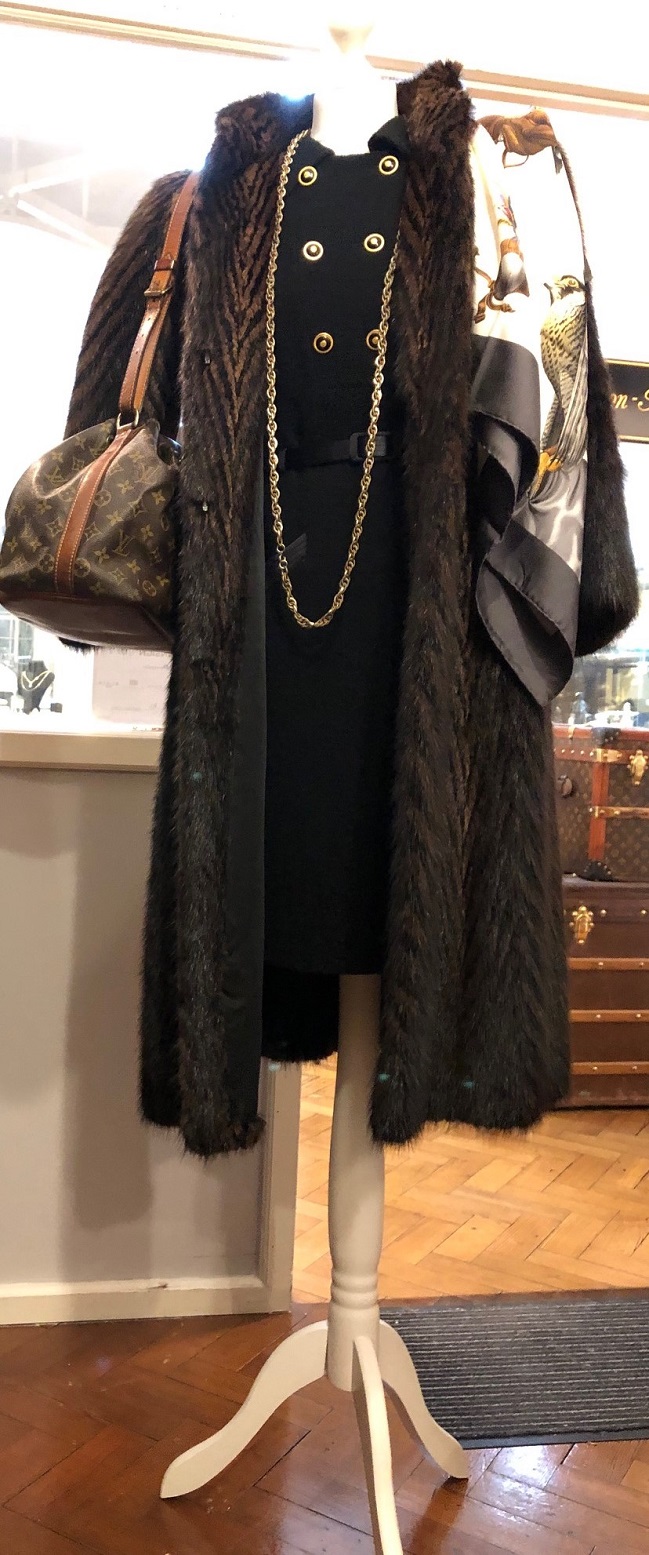 VINTAGE Mink Fur Coat Mahogany Full Length - Image 6