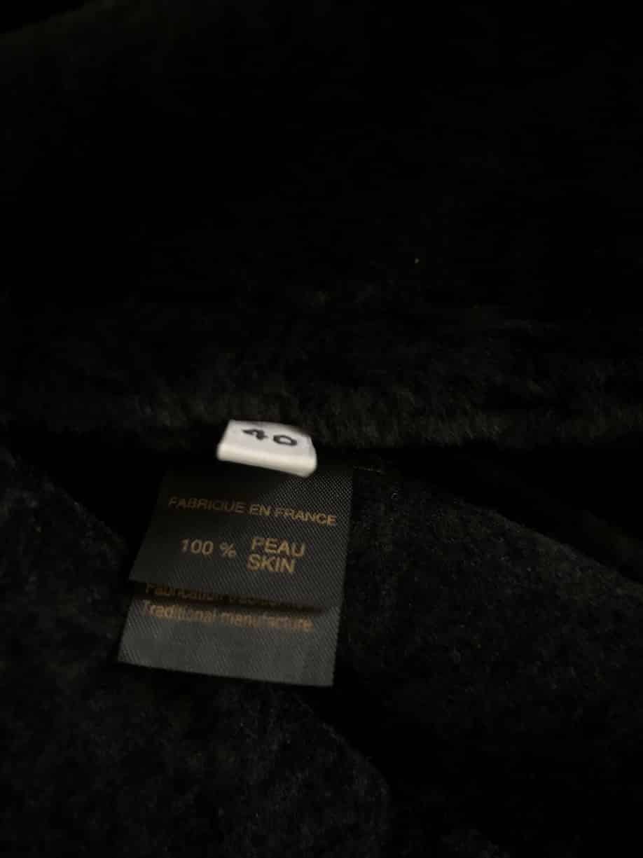 THIERRY MUGLER Leather Fitted Lace Up Jacket Coat Fur - Image 9