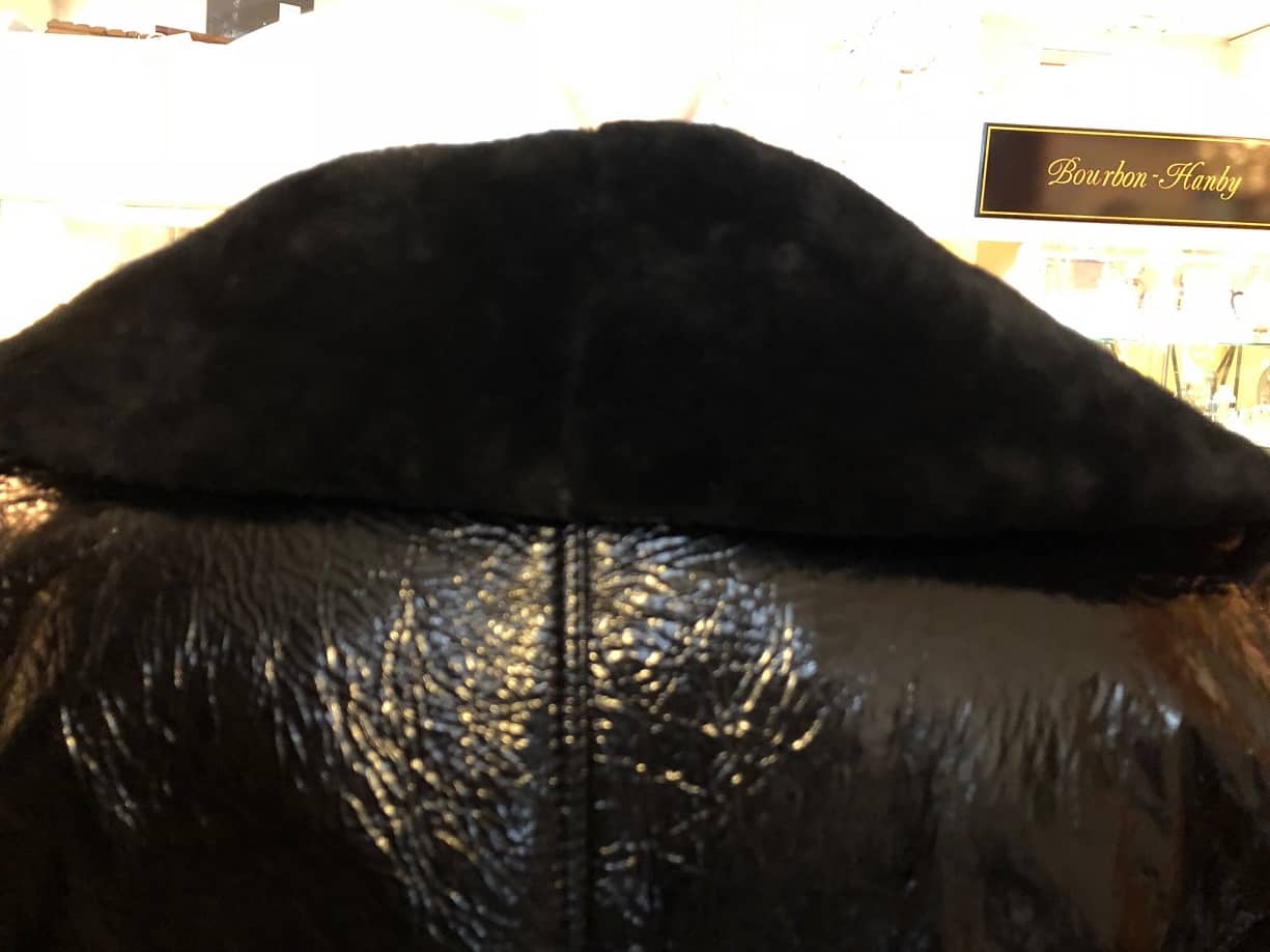 THIERRY MUGLER Leather Fitted Lace Up Jacket Coat Fur - Image 10