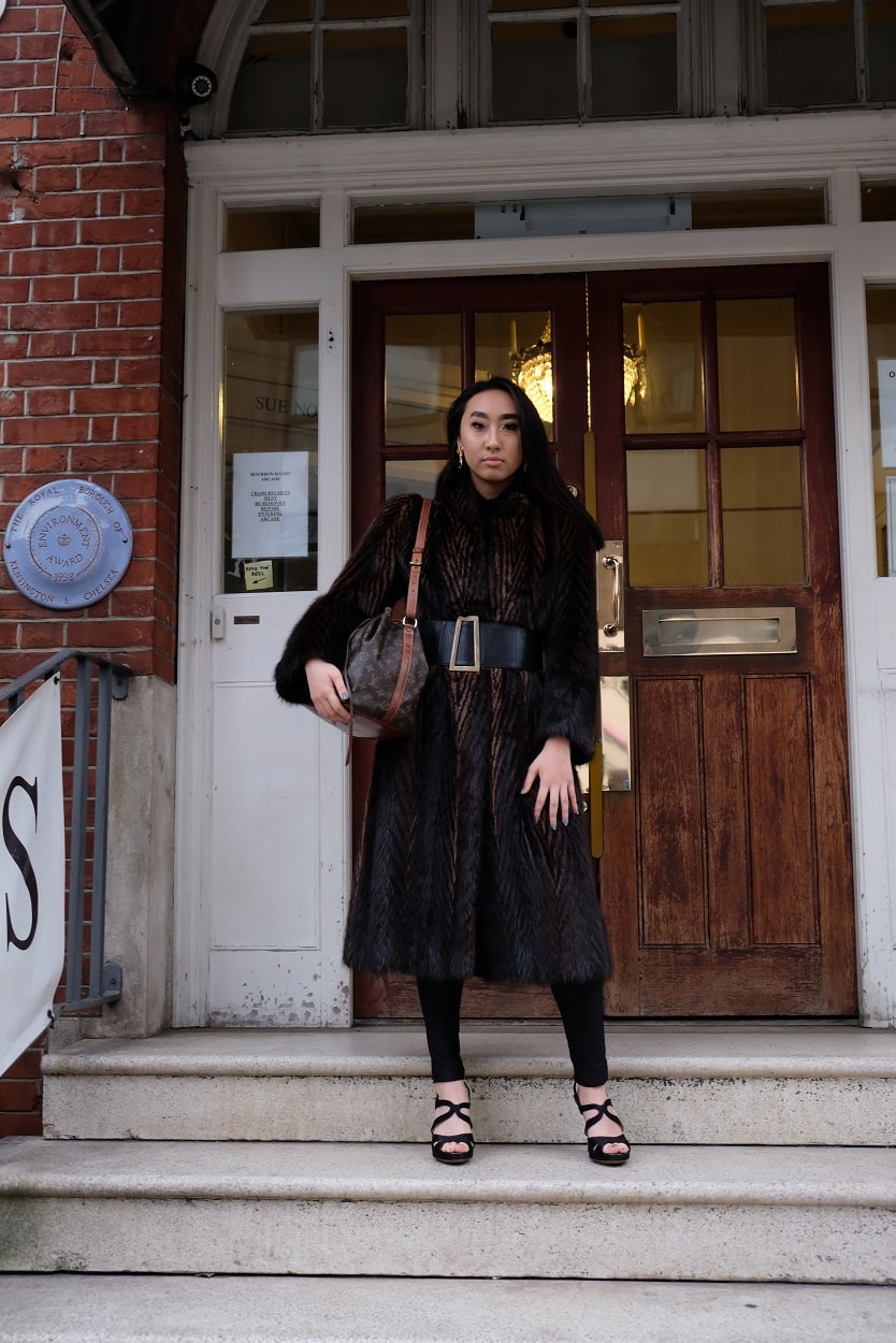 VINTAGE Mink Fur Coat Mahogany Full Length