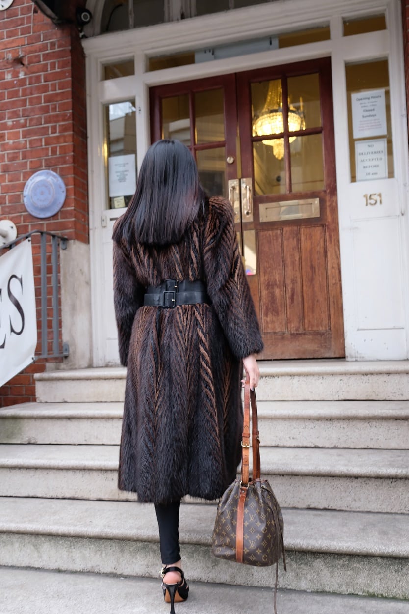 VINTAGE Mink Fur Coat Mahogany Full Length - Image 3