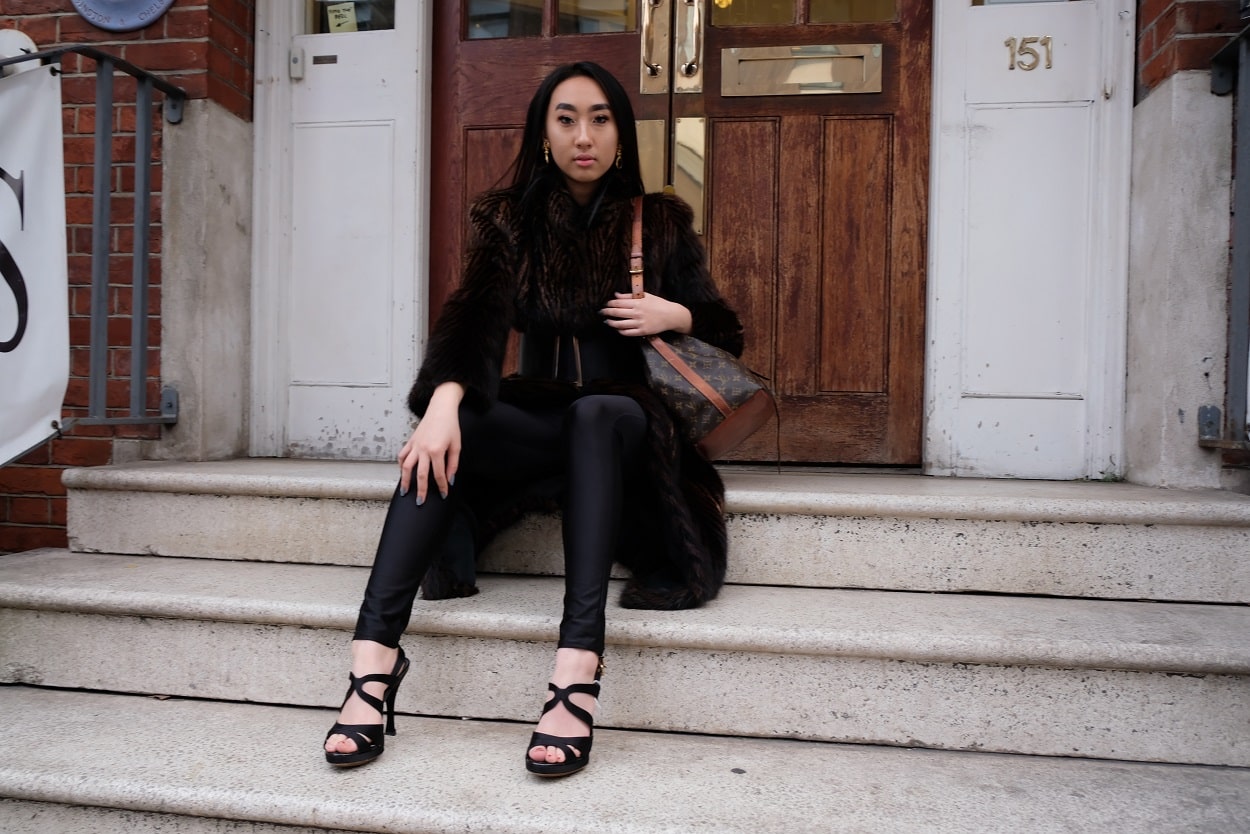 VINTAGE Mink Fur Coat Mahogany Full Length - Image 2