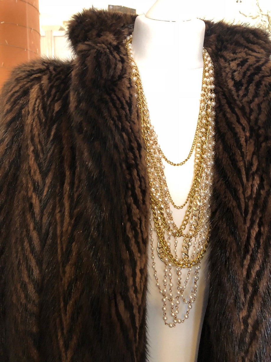 VINTAGE Mink Fur Coat Mahogany Full Length - Image 7