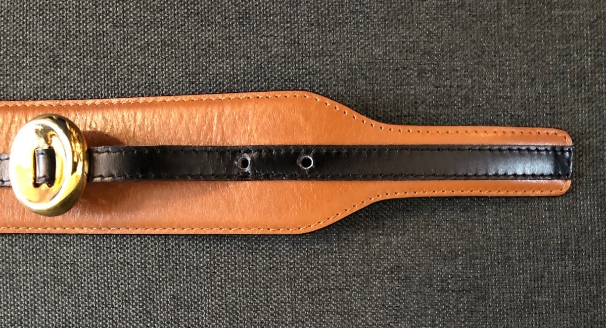 Escada Large Leather Bull Head Belt 1980s - Image 4