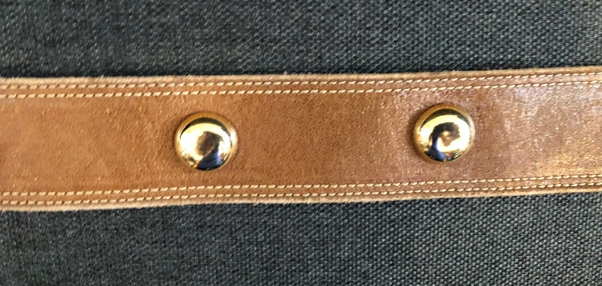 Escada Belt Leather Large Square Gold Buckle Vintage - Image 5