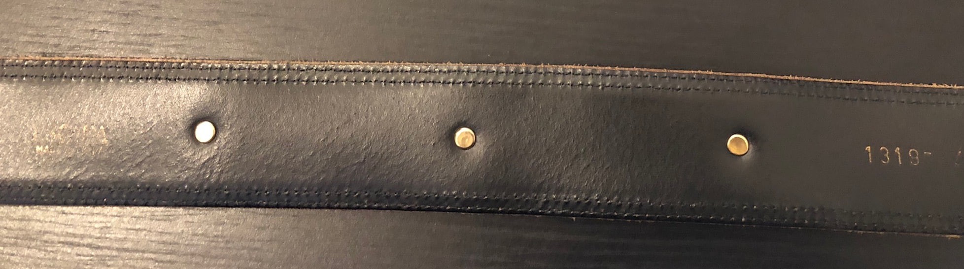 Escada Belt Leather Large Square Gold Buckle Vintage - Image 8