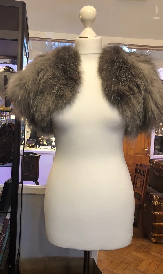 Grey Fur Shrug Bolero - Image 3