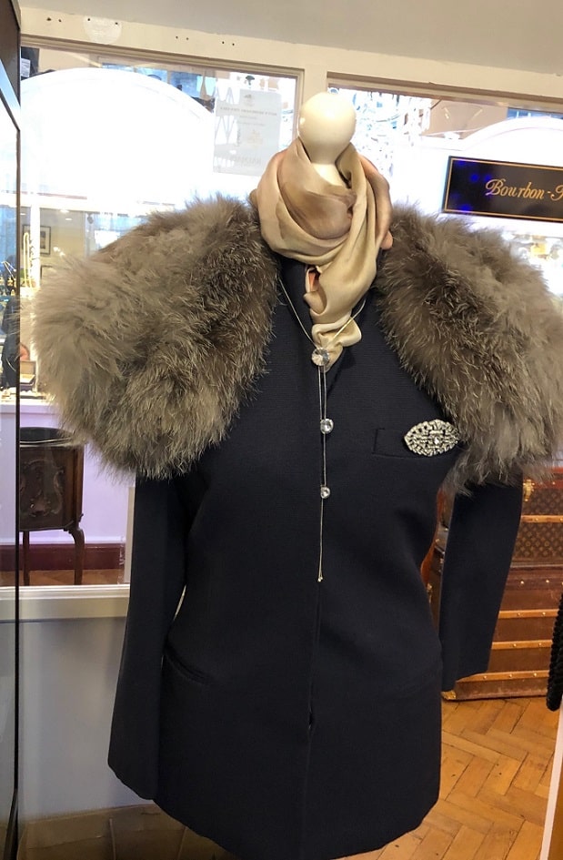 Grey Fur Shrug Bolero - Image 2