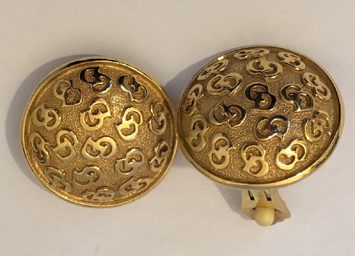 Christian Dior CD Monogram Clip On Gold Earrings - Image 2