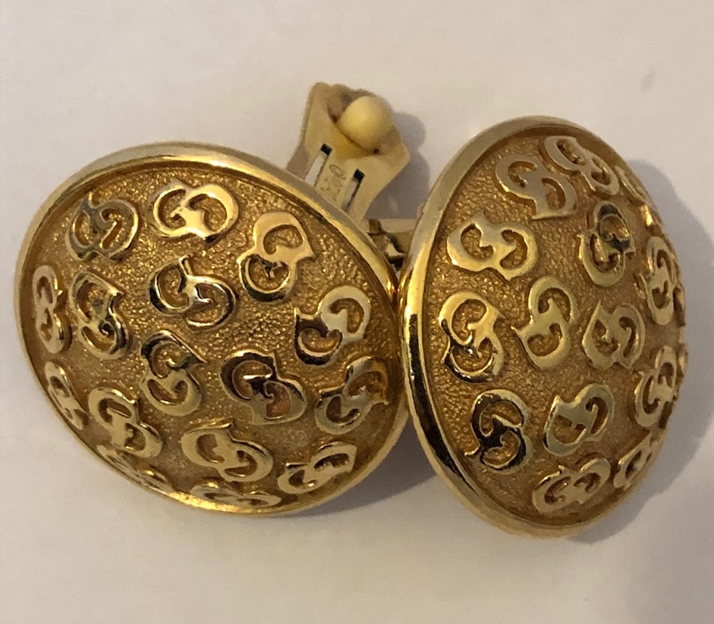 Christian Dior CD Monogram Clip On Gold Earrings - Image 4