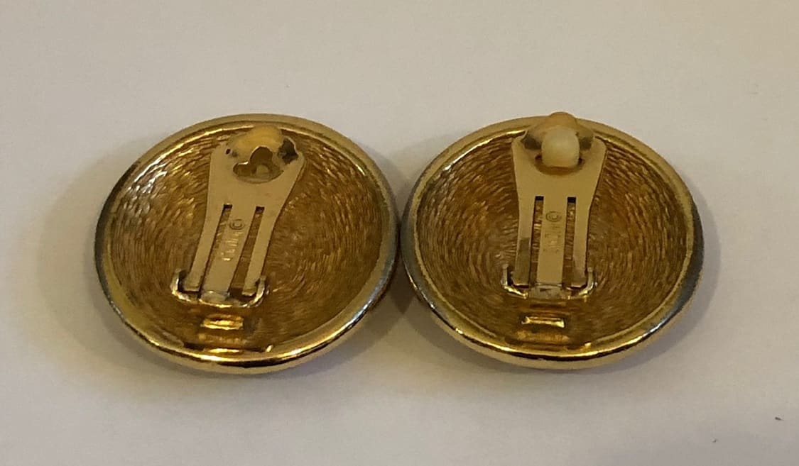 Christian Dior CD Monogram Clip On Gold Earrings - Image 5
