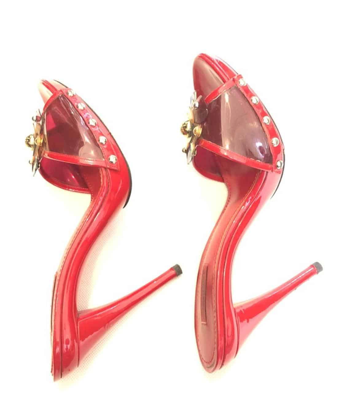 Dolce & Gabbana Flower Embellished High Heel Sandals - Image 4