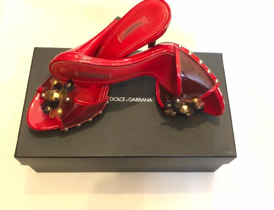 Dolce & Gabbana Flower Embellished High Heel Sandals - Image 5