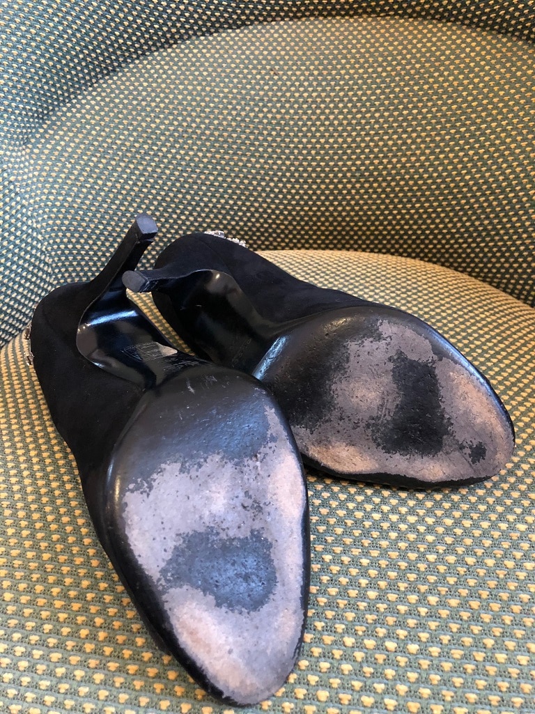 Gucci Black Suede Embellished Jewels Peep Toe Stiletto - Image 10