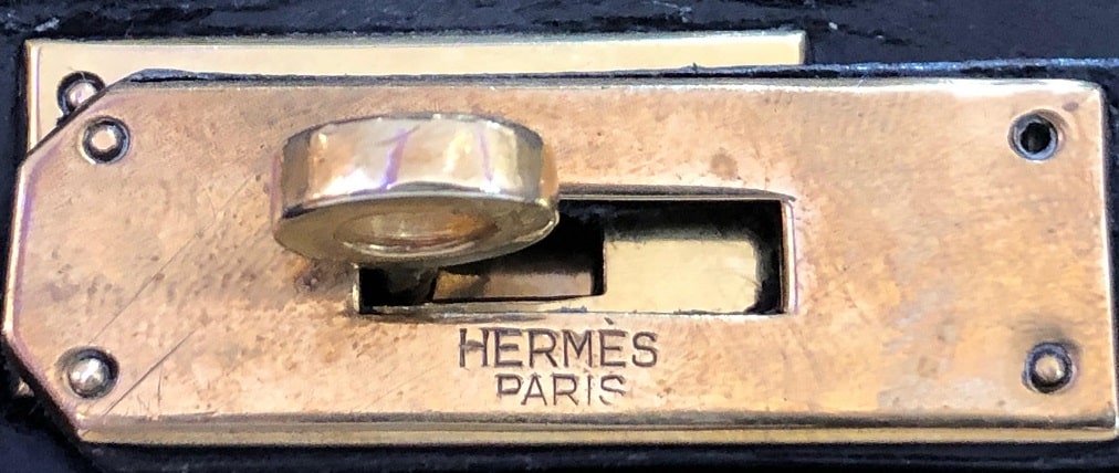 HERMÈS Kelly 32 Black Box Calf Leather Vintage Circa 1960s-1970s - Image 21