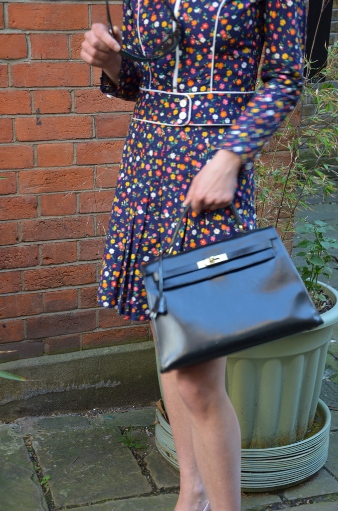 HERMÈS Kelly 32 Black Box Calf Leather Vintage Circa 1960s-1970s - Image 2