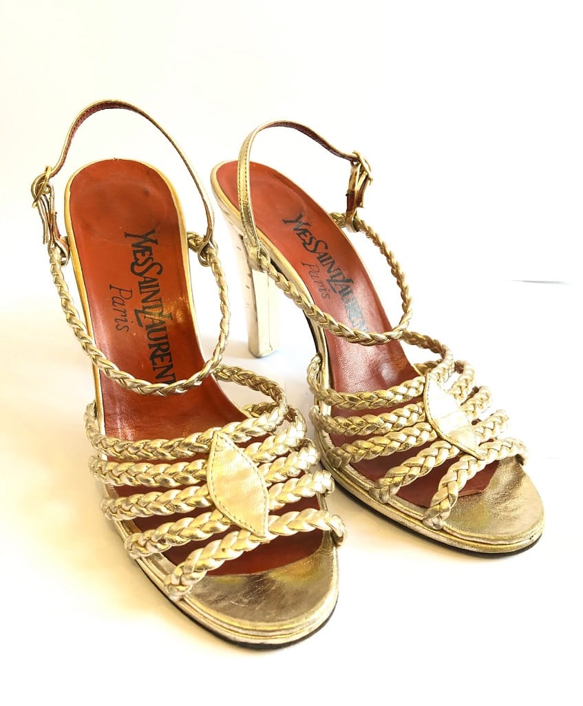 YVES SAINT-LAURENT Lace-Up Panelled Sandals - Image 9