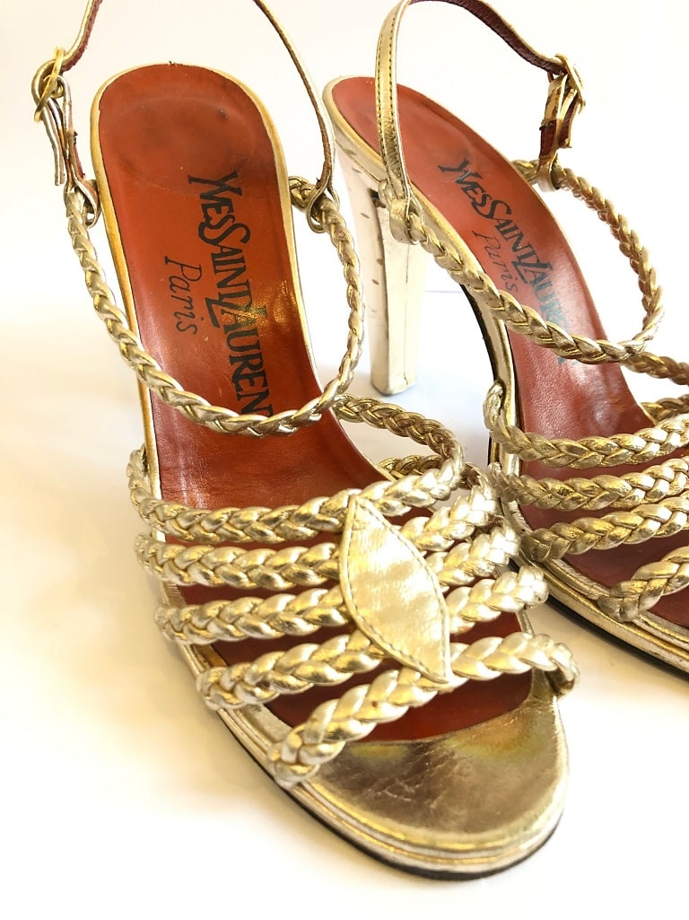 YVES SAINT-LAURENT Lace-Up Panelled Sandals - Image 7