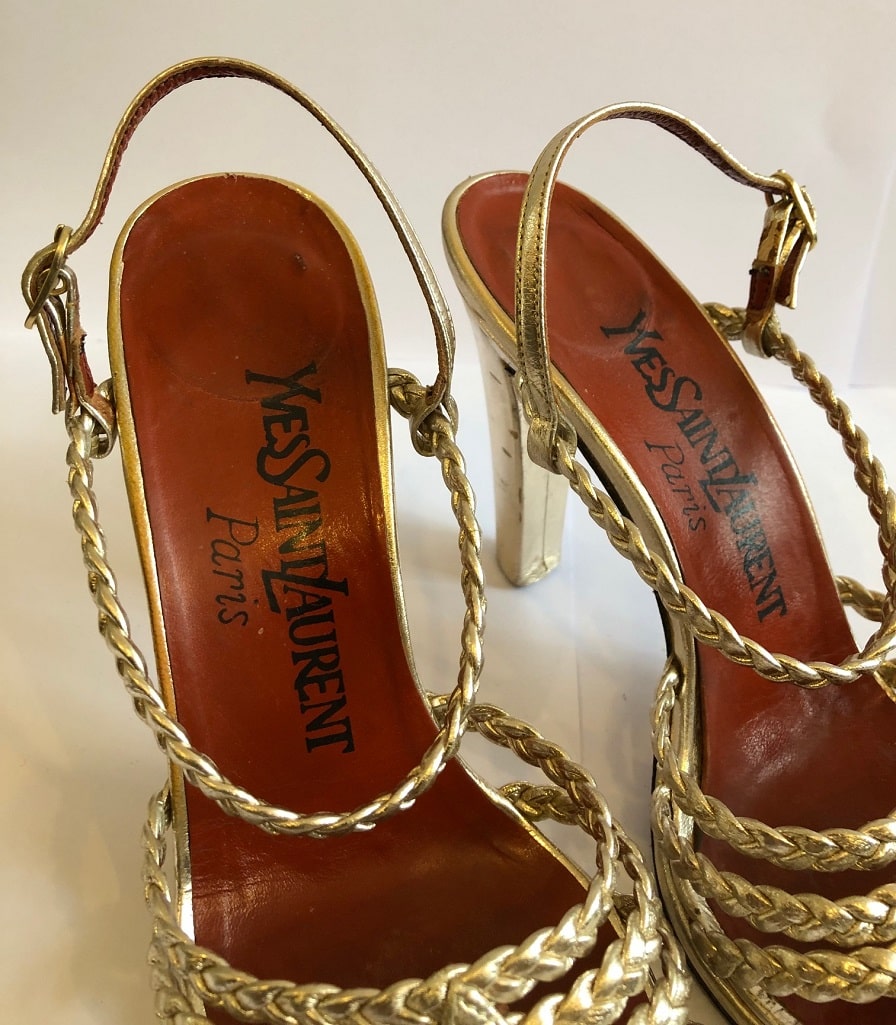 YVES SAINT-LAURENT Lace-Up Panelled Sandals - Image 6