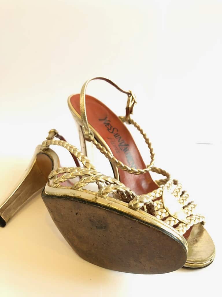 YVES SAINT-LAURENT Lace-Up Panelled Sandals - Image 5