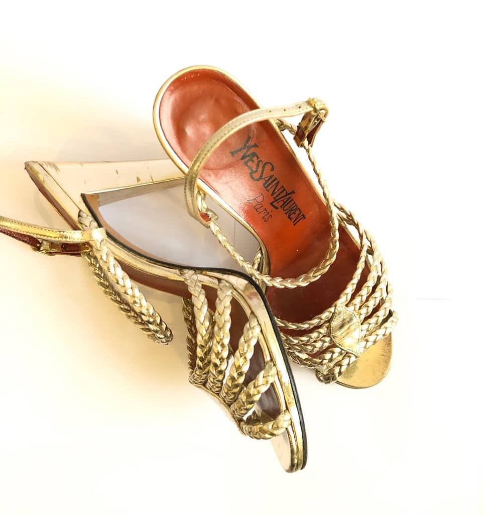 YVES SAINT-LAURENT Lace-Up Panelled Sandals - Image 4