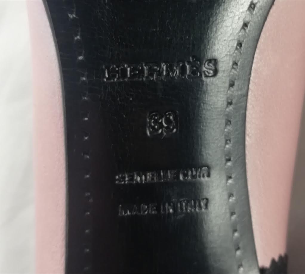 HERMÈS Heels Pumps Brogue Shoes Tricolour Vintage - Image 16