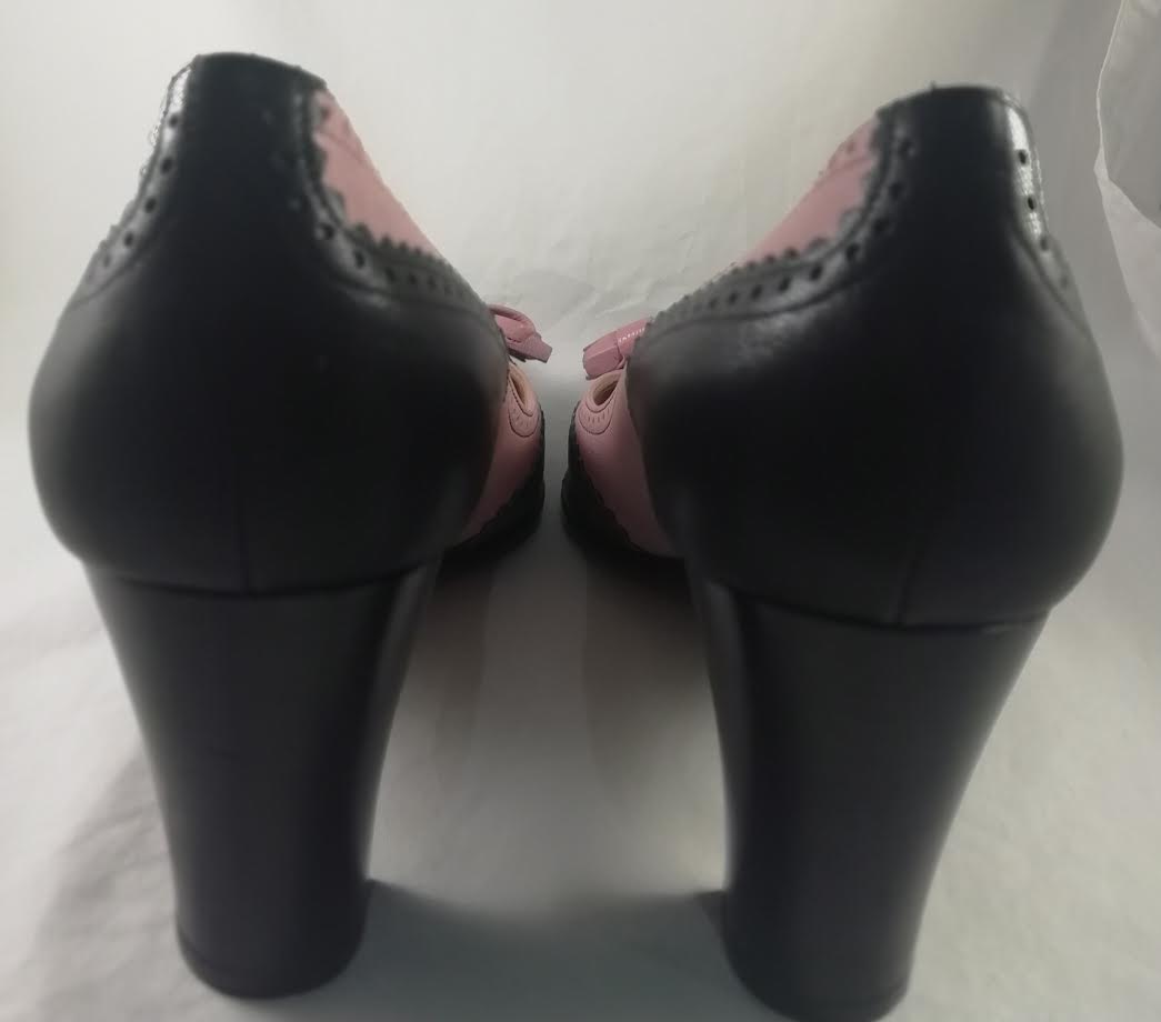 HERMÈS Heels Pumps Brogue Shoes Tricolour Vintage - Image 13