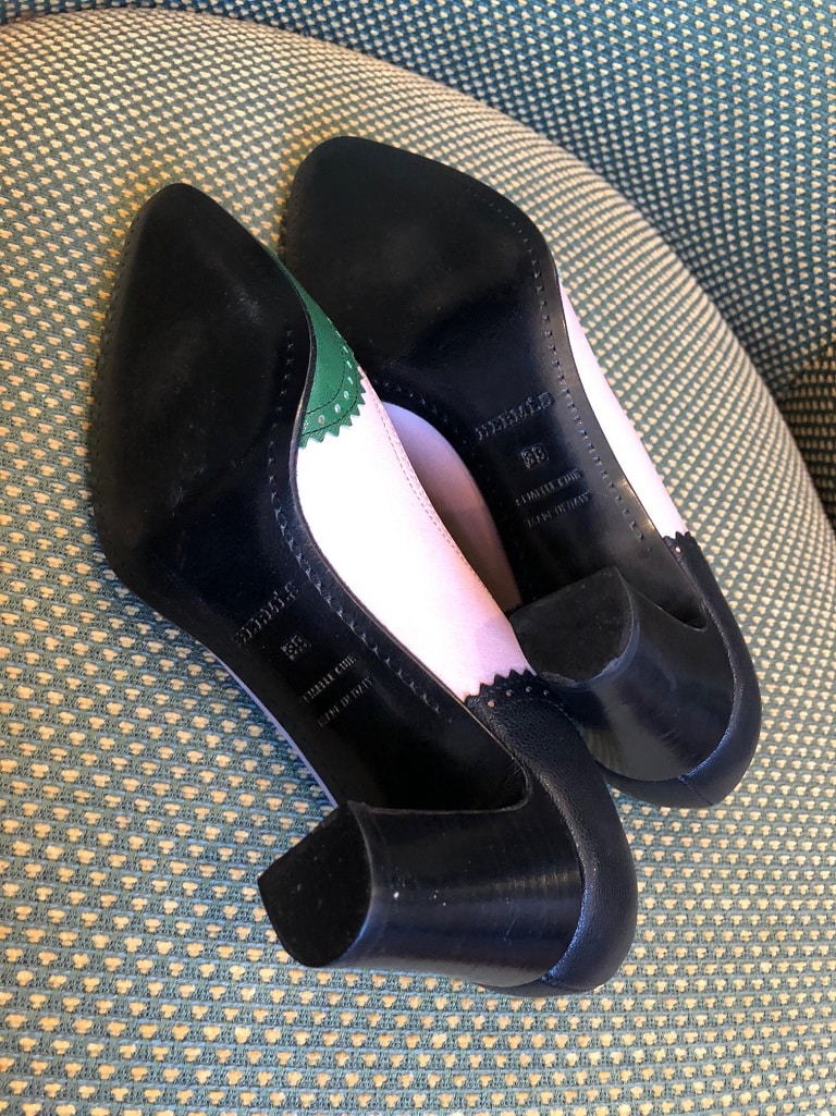 HERMÈS Heels Pumps Brogue Shoes Tricolour Vintage - Image 14