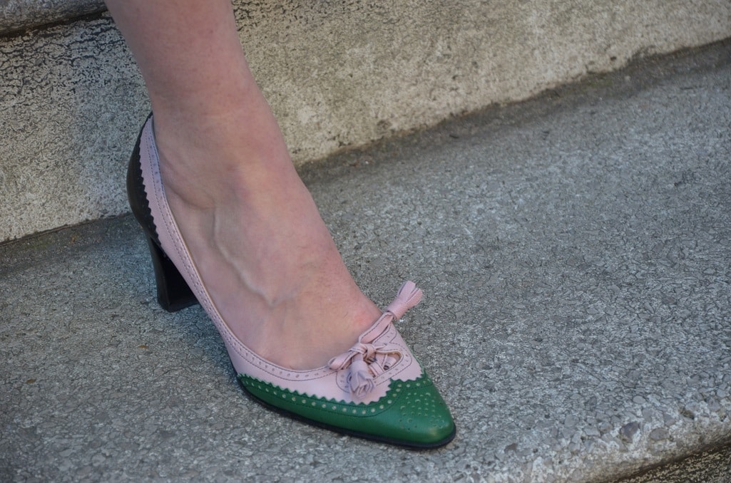 HERMÈS Heels Pumps Brogue Shoes Tricolour Vintage - Image 4