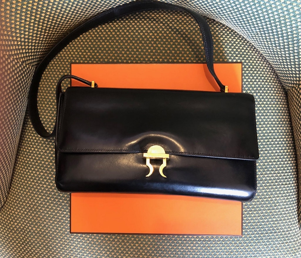 HERMES Vintage Handbag H 60s Rare Collector - Image 3