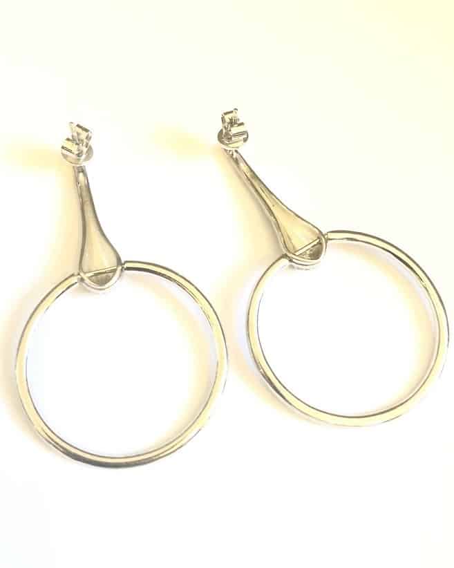 Silver Crystal-Embellished Hoop Drop Earrings - Image 4