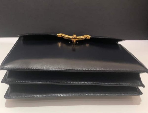 HERMÈS Vintage Box 25 Cordelière Gold Hardware Navy Blue Circa 1950s-60s - Image 9