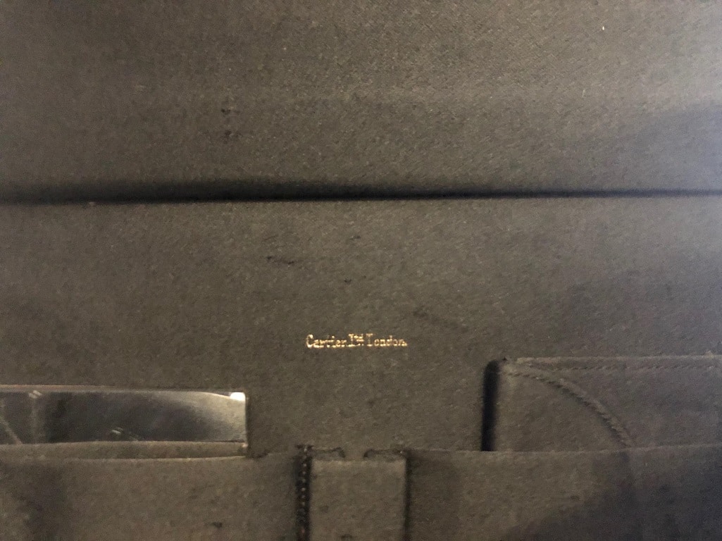 CARTIER 9ct Gold and Black Silk Evening Bag Vintage 1955 - Image 7