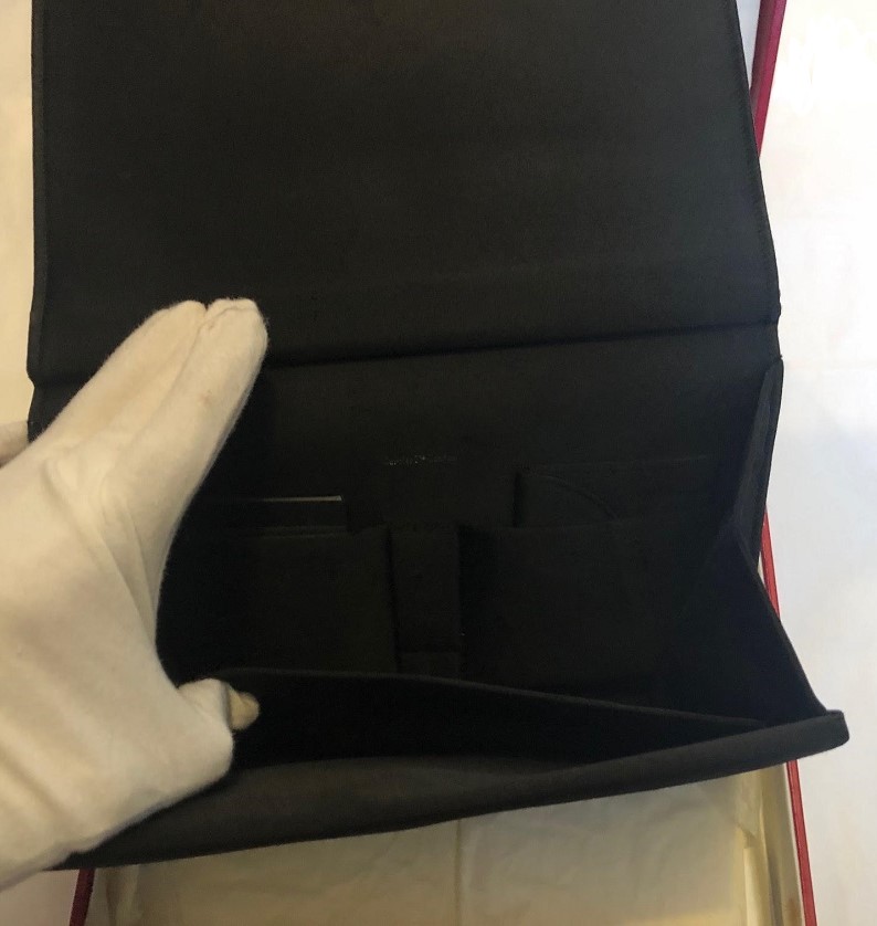 CARTIER 9ct Gold and Black Silk Evening Bag Vintage 1955 - Image 9