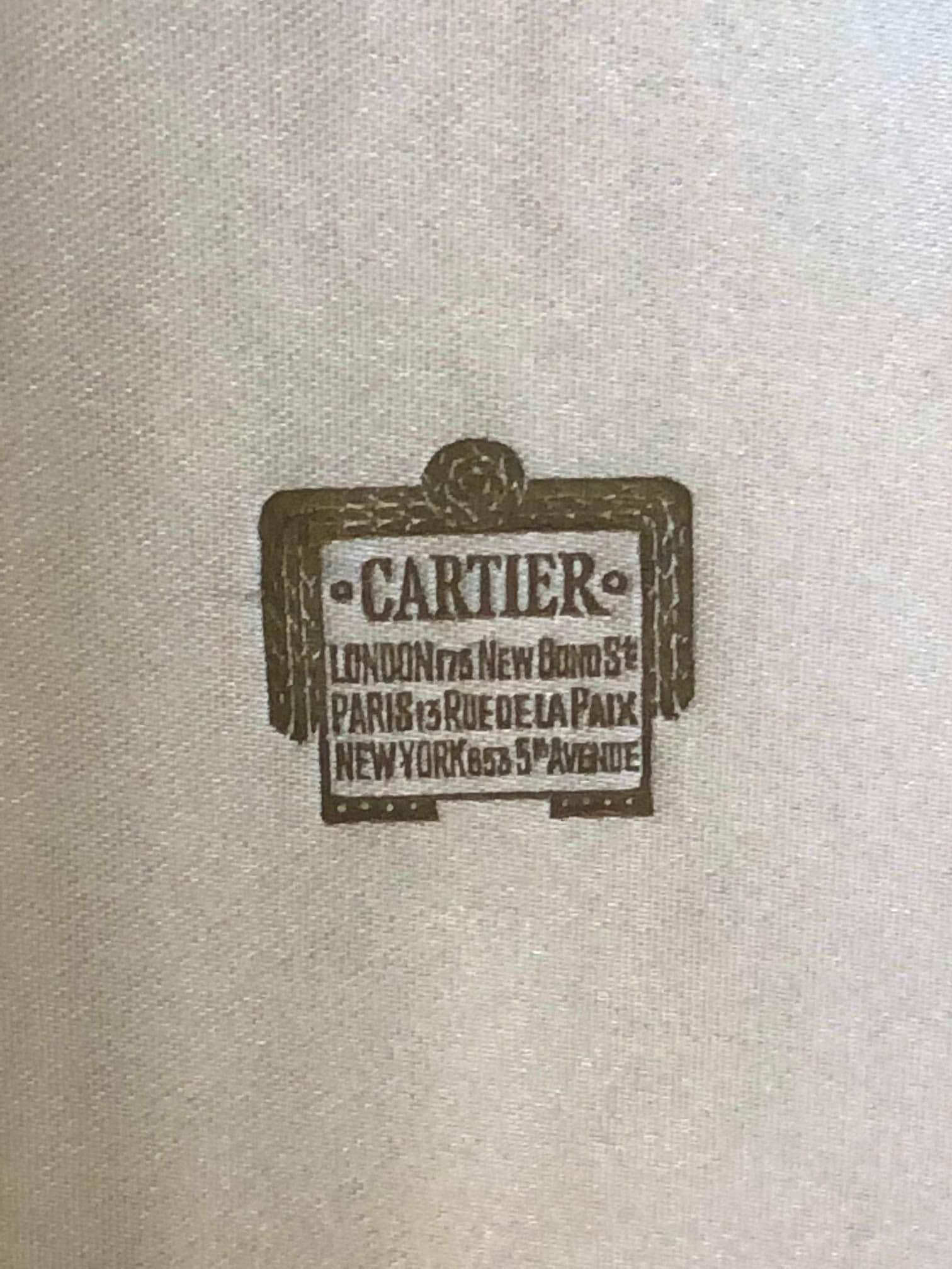 CARTIER 9ct Gold and Black Silk Evening Bag Vintage 1955 - Image 16