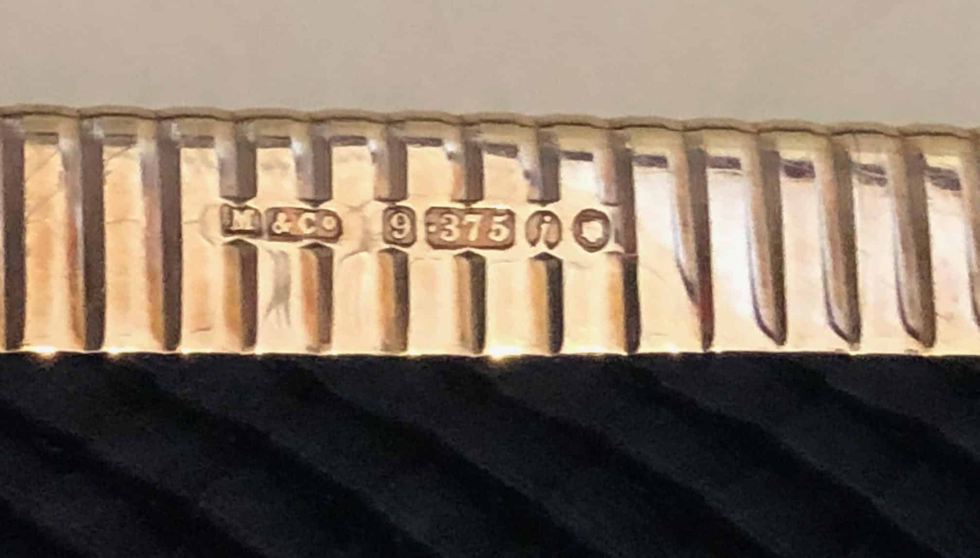 CARTIER 9ct Gold and Black Silk Evening Bag Vintage 1955 - Image 15