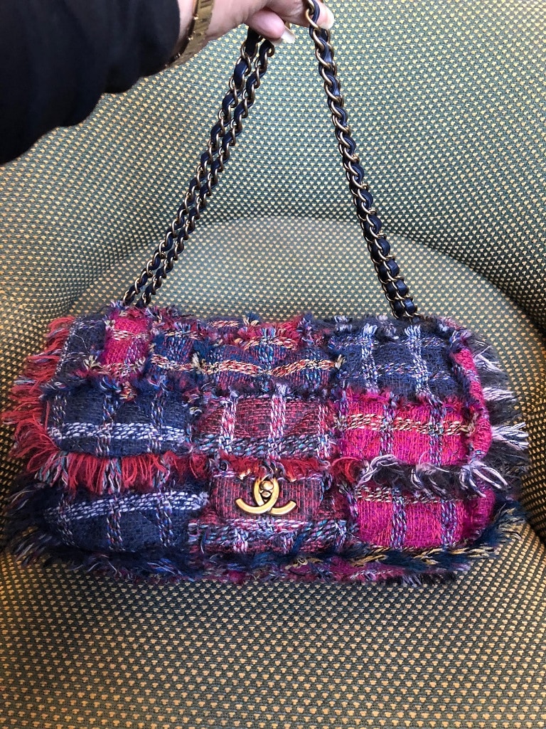 CHANEL Tweed JUMBO Bag Timeless Multicolour - Image 4
