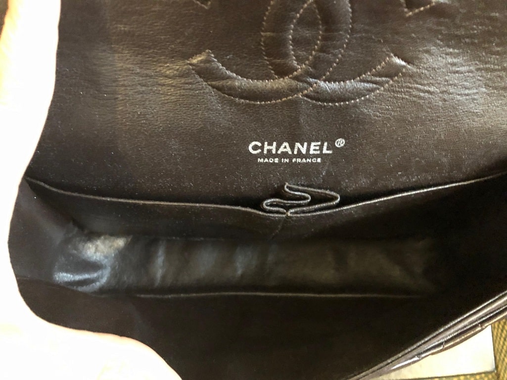 CHANEL Vintage Classic Double Flap Bag Quilted Lambskin Brown 25 - Image 12