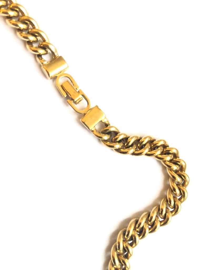 CHRISTIAN DIOR Link Necklace With Cabochons Vintage 1980's - Image 4