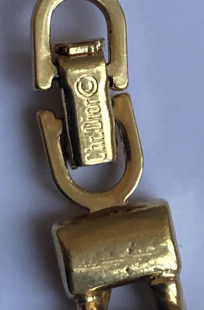 CHRISTIAN DIOR Link Necklace With Cabochons Vintage 1980's - Image 5