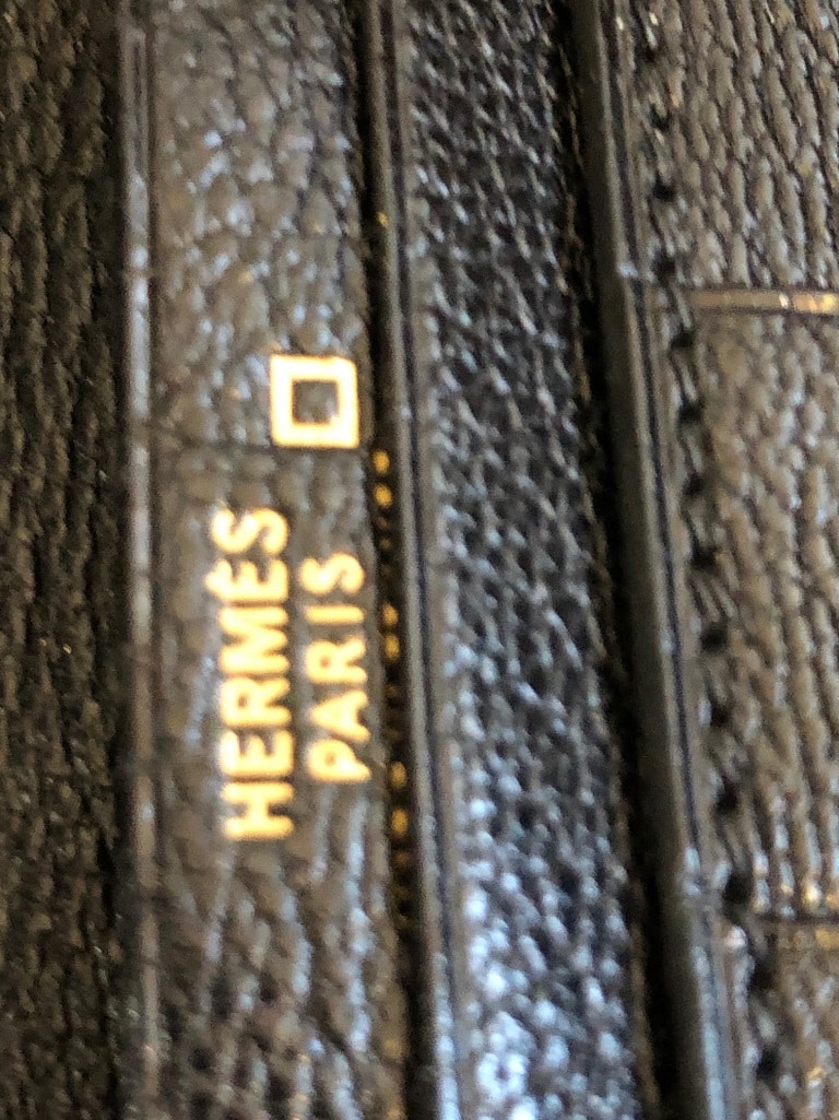 HERMES Bearn H Wallet Black Alligator Crocodile Constance Buckle - Image 12