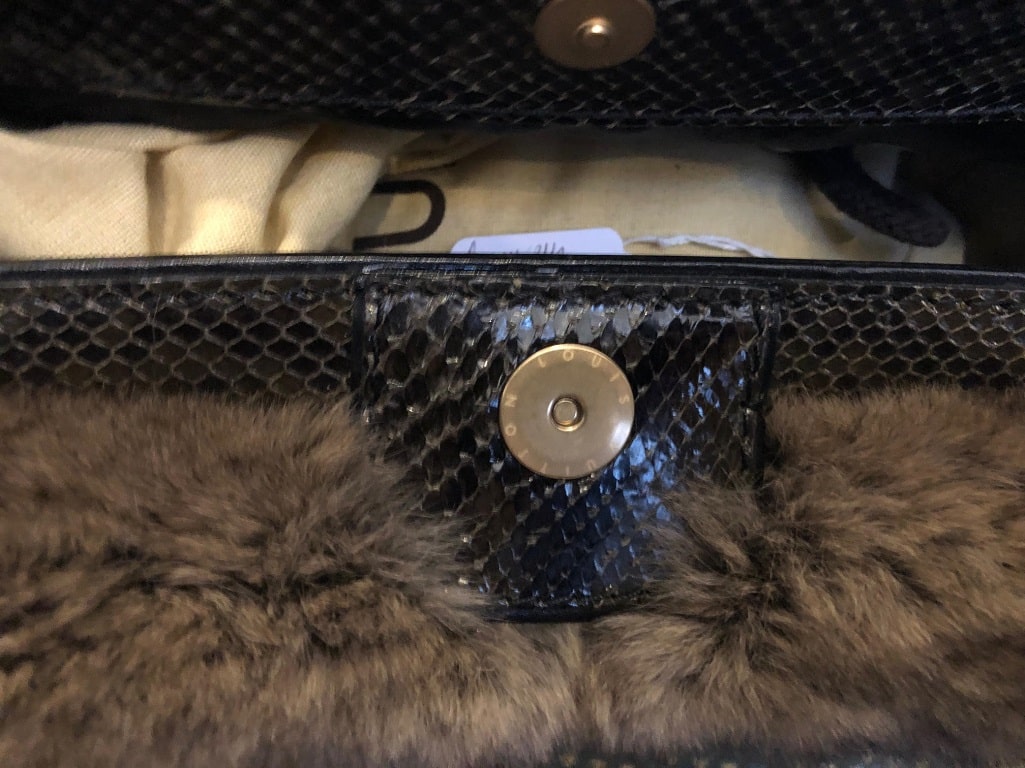 LOUIS VUITTON PM Bag Limited Edition Denim Chinchilla Trapeze AS NEW - Image 12